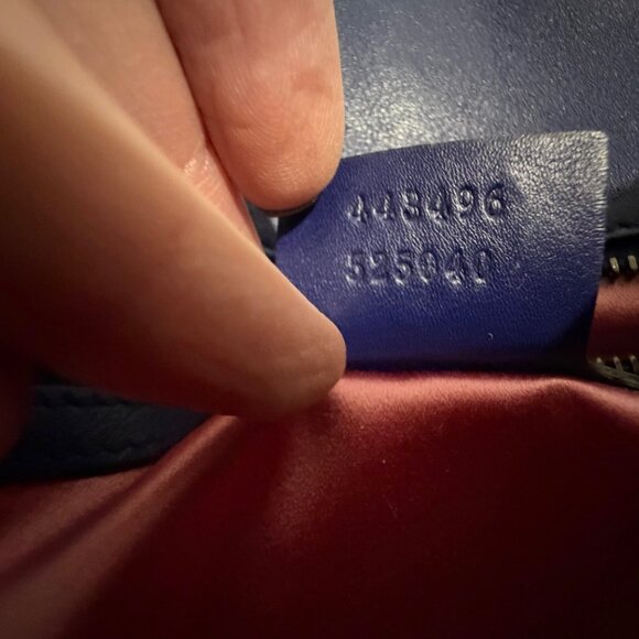 Gucci Velvet Matelasse Medium GG Marmont Shoulder Bag (Cobalt Blue) - Picture 5 of 8